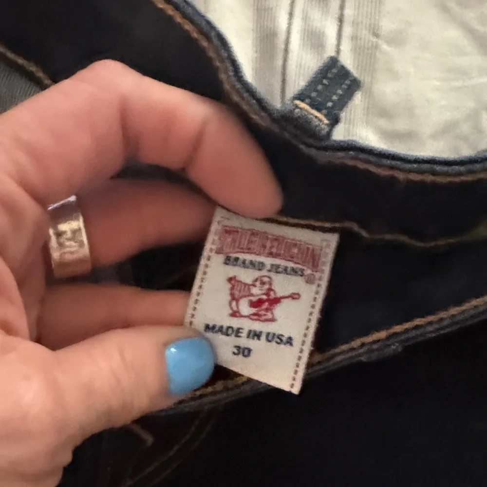 True Religion Dark Blue Jean Shorts - Picture 3 of 6